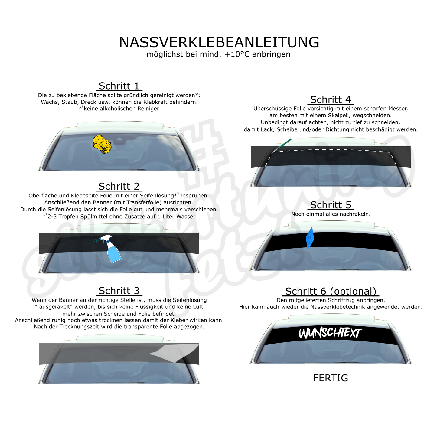 Blendstreifen ohne Text | Scheibenkeil, Sonnenblende | ab 9,90€