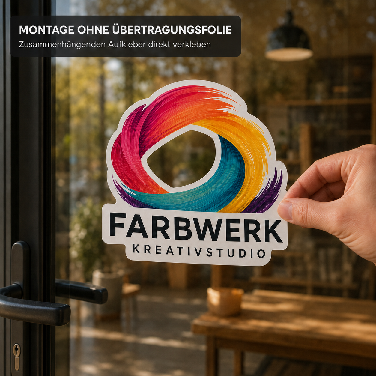 Firmenlogo-Aufkleber im Digitaldruck – mehrfarbig | ab 34,90€
