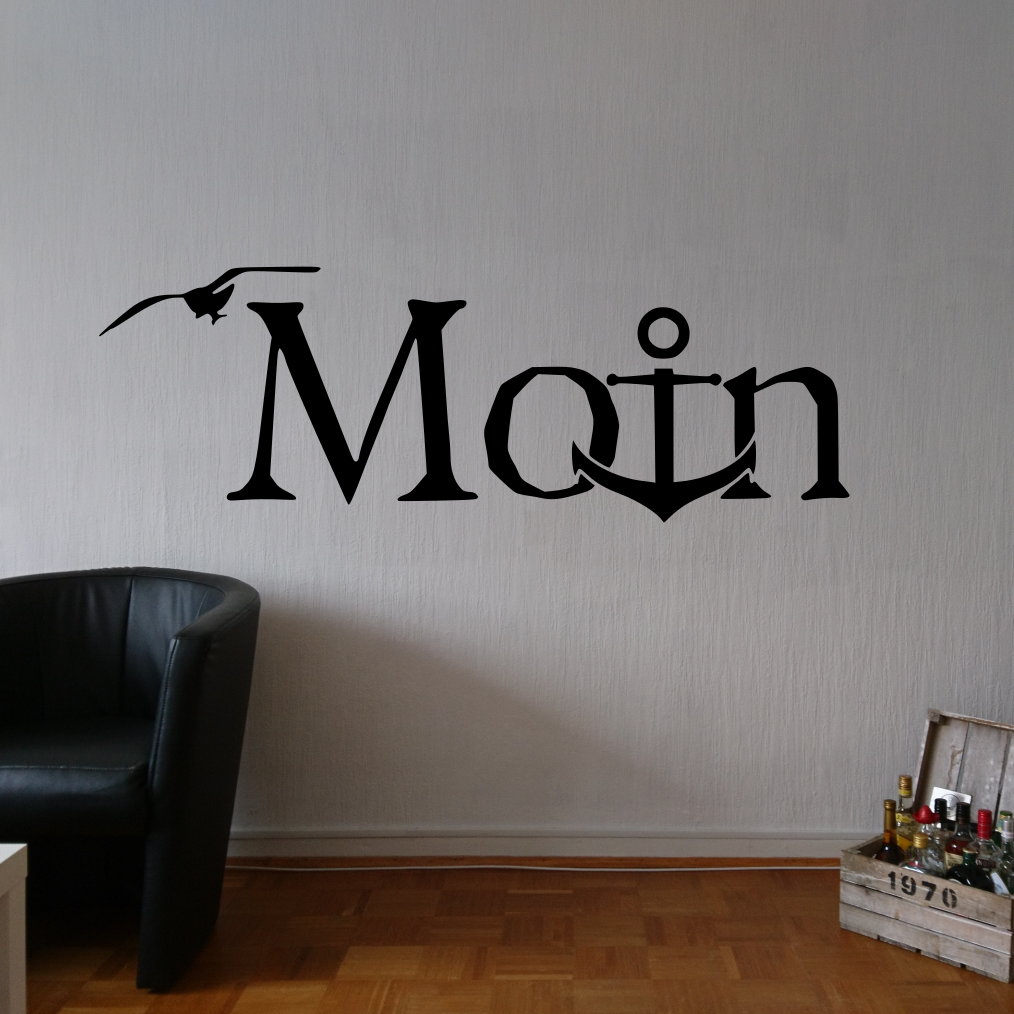 Wandtattoo "MOIN" | mit Anker & Möwe | ab 5,99€