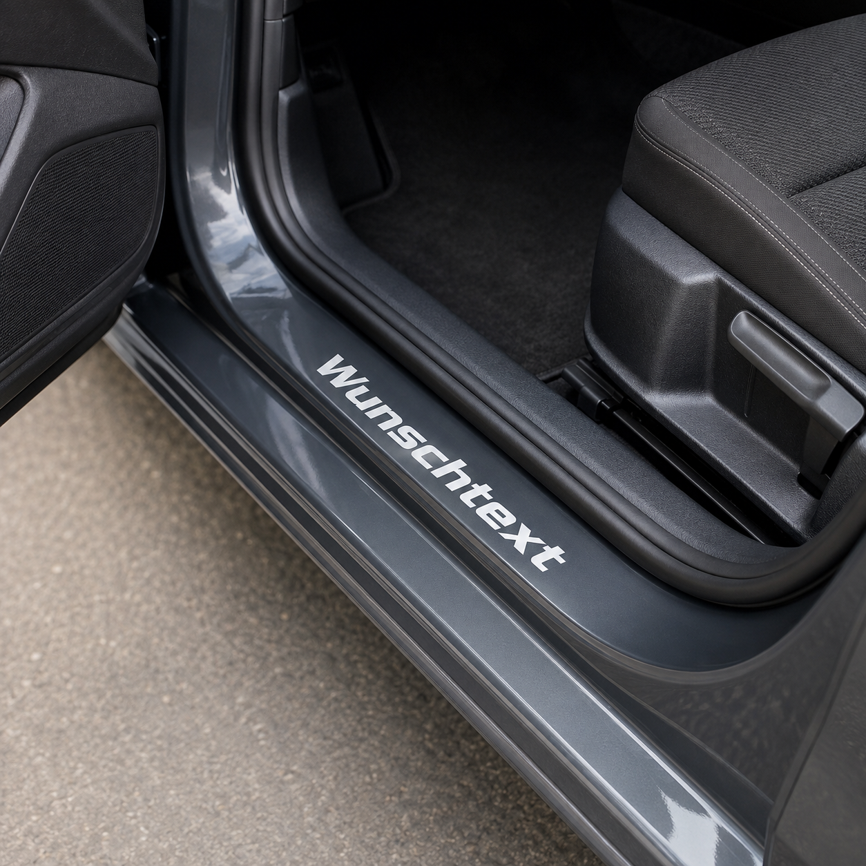 Wunschtext Autoaufkleber 2er-/4er-Set | Türeinstieg | 20–60 cm | ab 7,99€