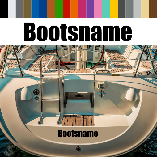 Aufkleber "BOOTSNAME" | bis 100cm | einzeilig | ab 3,99€