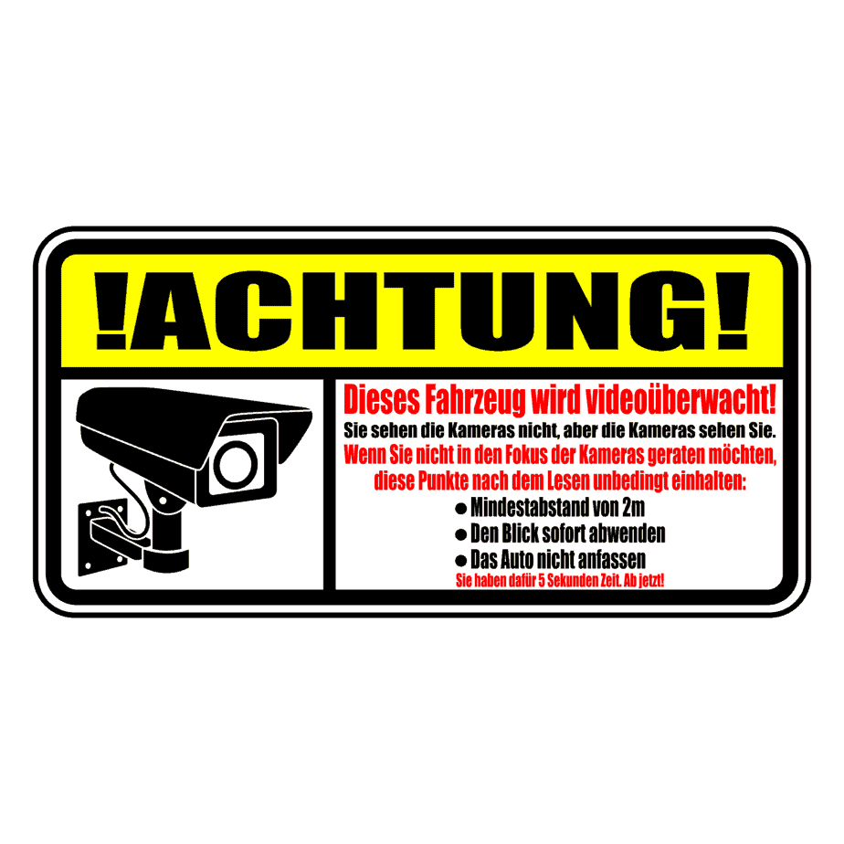 Aufkleber “WARNUNG! ESSEN VERBOTEN” 10x5cm