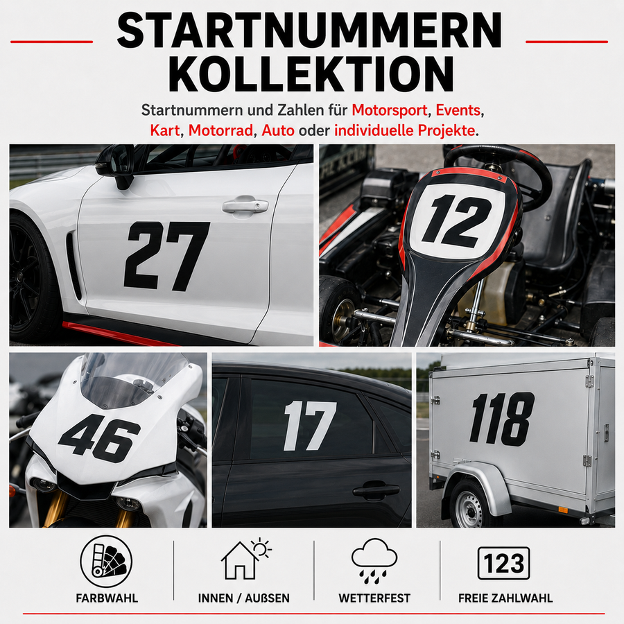 Startnummern-Aufkleber