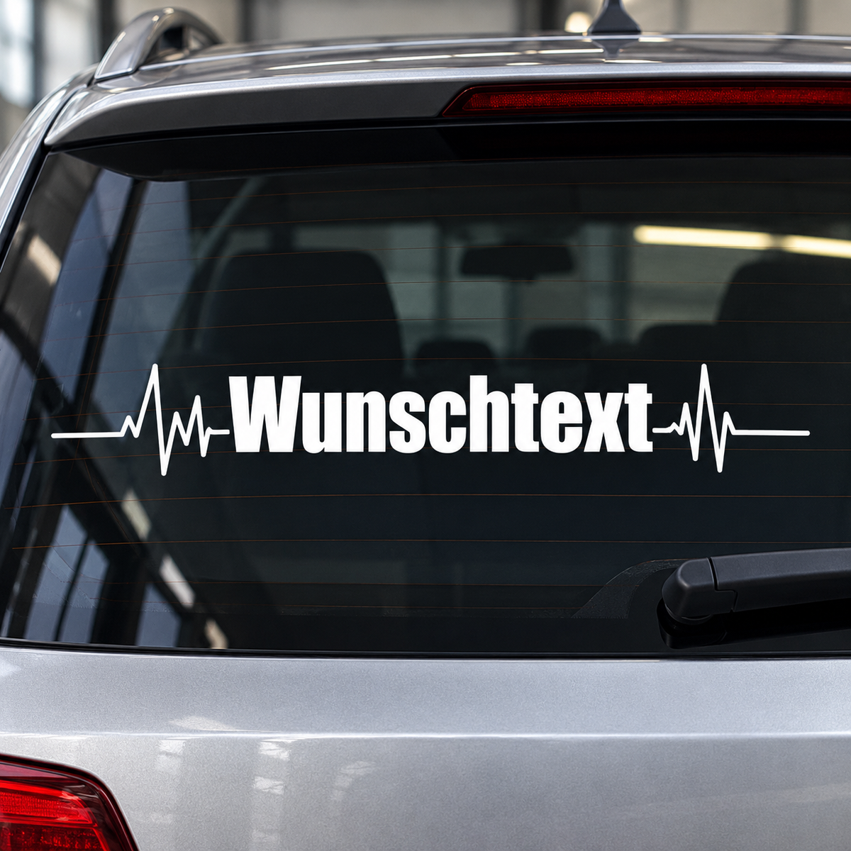 EKG-Aufkleber mit Wunschtext – Herzschlag in 30–120 cm | ab 6,99€
