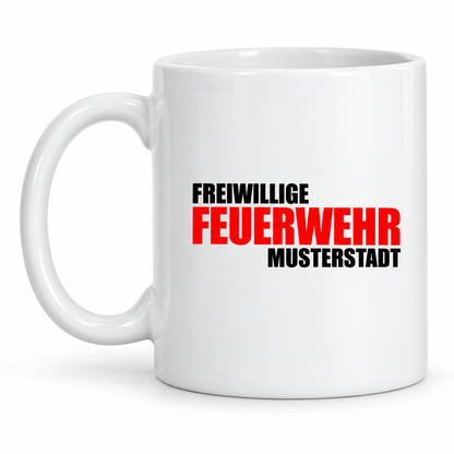 Personalisierte Feuerwehr-Tasse mit Wunschort | ab 12,99€