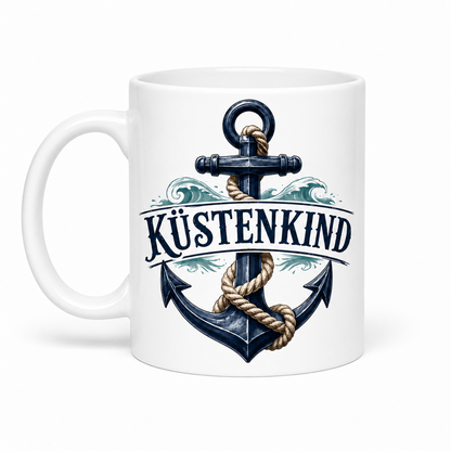 Keramiktasse Küstenkind – Anker, ca. 330 ml