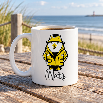 Moin-Möwe-Tasse – 3 Motivfarben frei wählbar