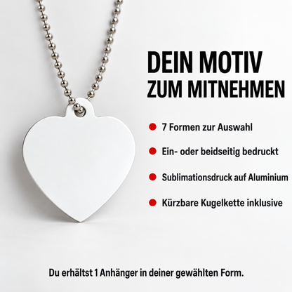 Dog-Tag mit Wunschmotiv – 7 Formen inkl. Kugelkette | ab 9,99€