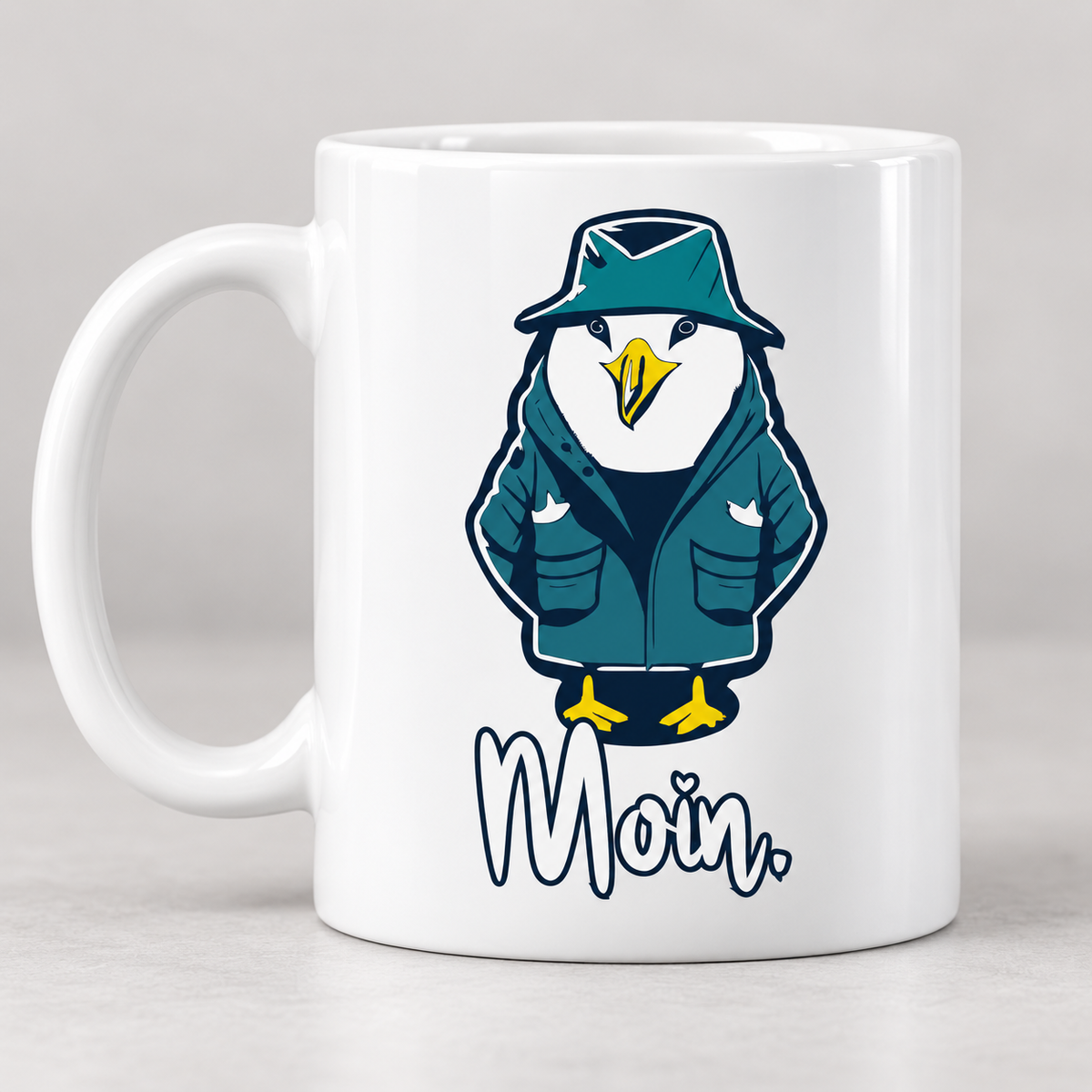 Moin-Möwe-Tasse – 3 Motivfarben frei wählbar