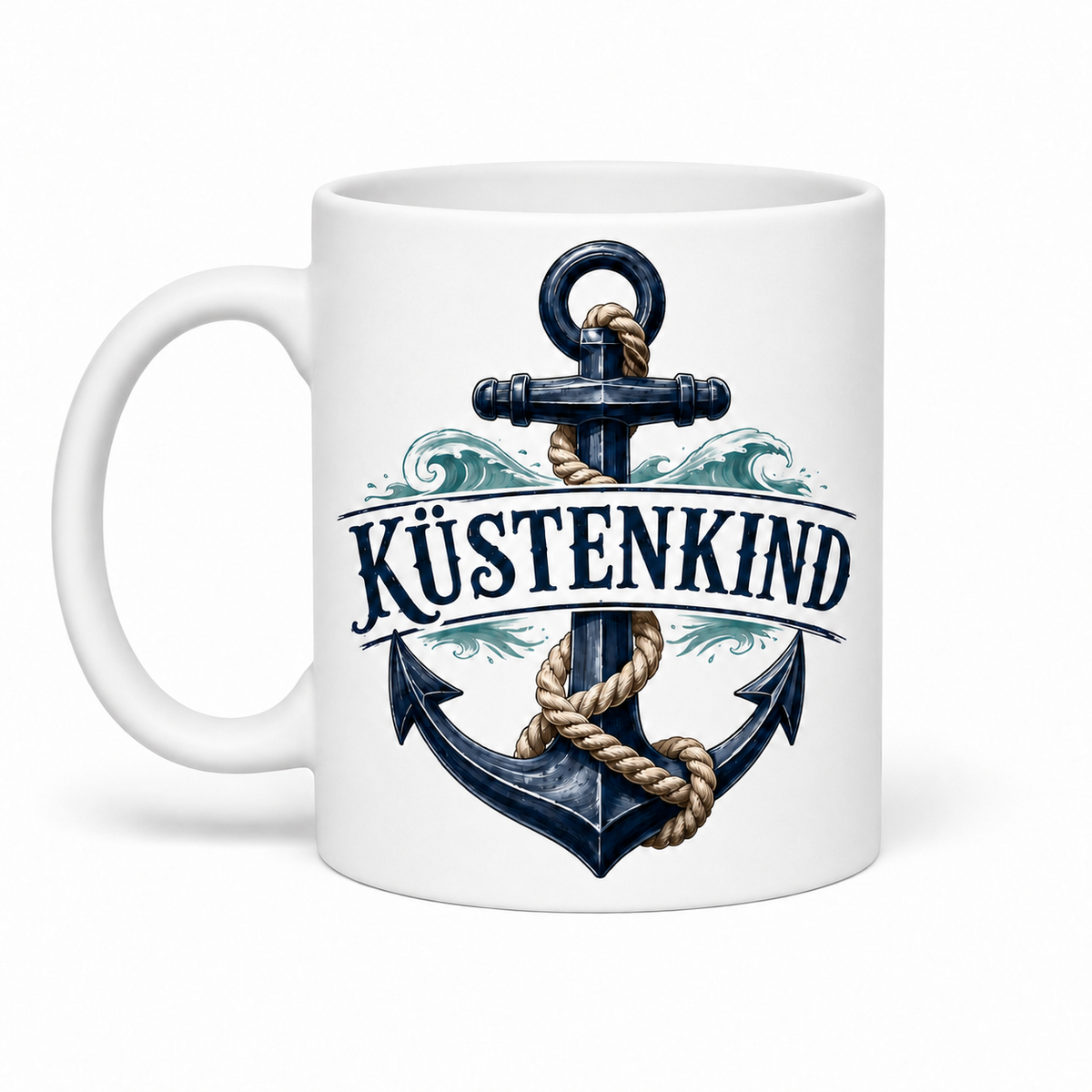 Keramiktasse Küstenkind – Anker, ca. 330 ml