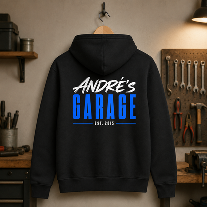 Werkstatt-Hoodie „Typografie“ – personalisiert mit Wunschtext | ab 52,90€