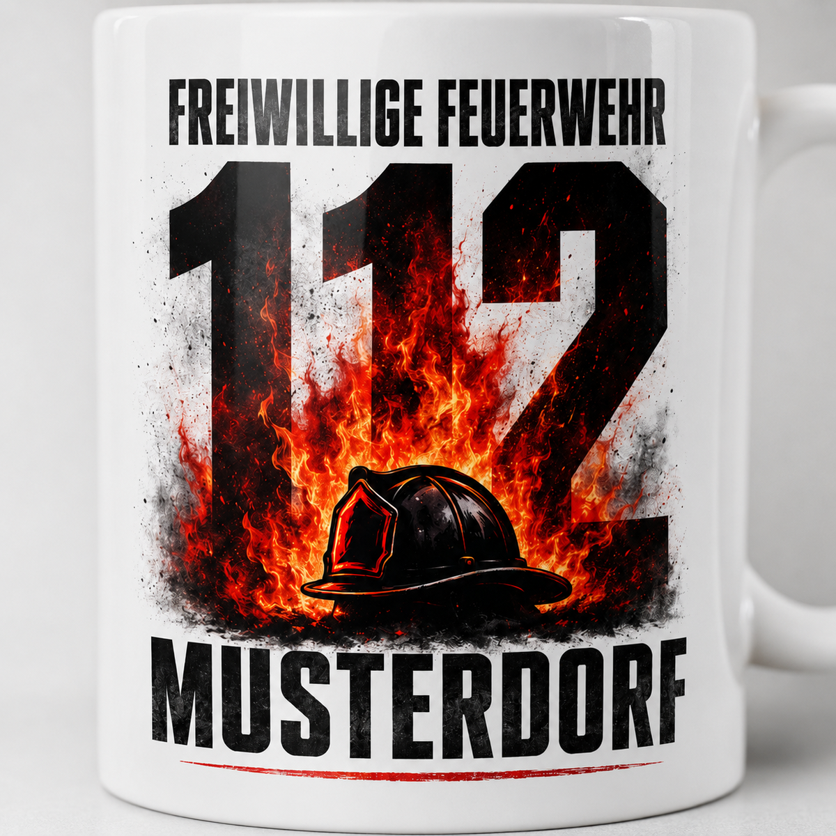 Feuerwehr-Tasse 112 mit Wunschort – Freiwillige Feuerwehr | ab 14,99€