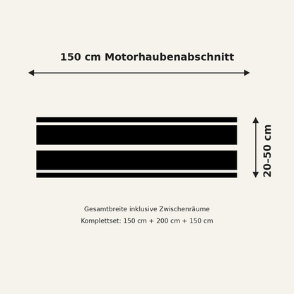 Rennstreifen „Dynamic Line“ | Motorhaube oder Komplettset | ab 29,90€