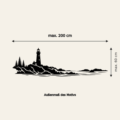 Nordische Küste mit Leuchtturm | Wohnmobilaufkleber 60–200 cm | ab 39,90€