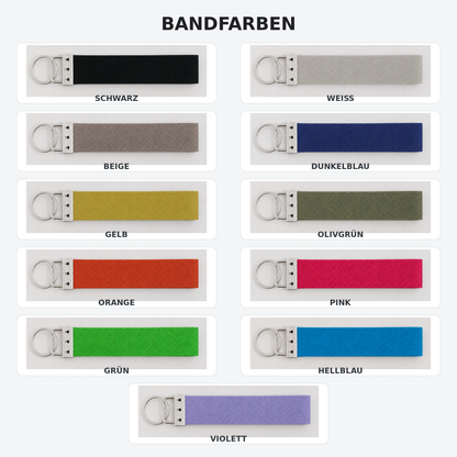 Schlüsselanhänger "WUNSCHTEXT" | verschiedene Farben und Längen | ab 9,99€
