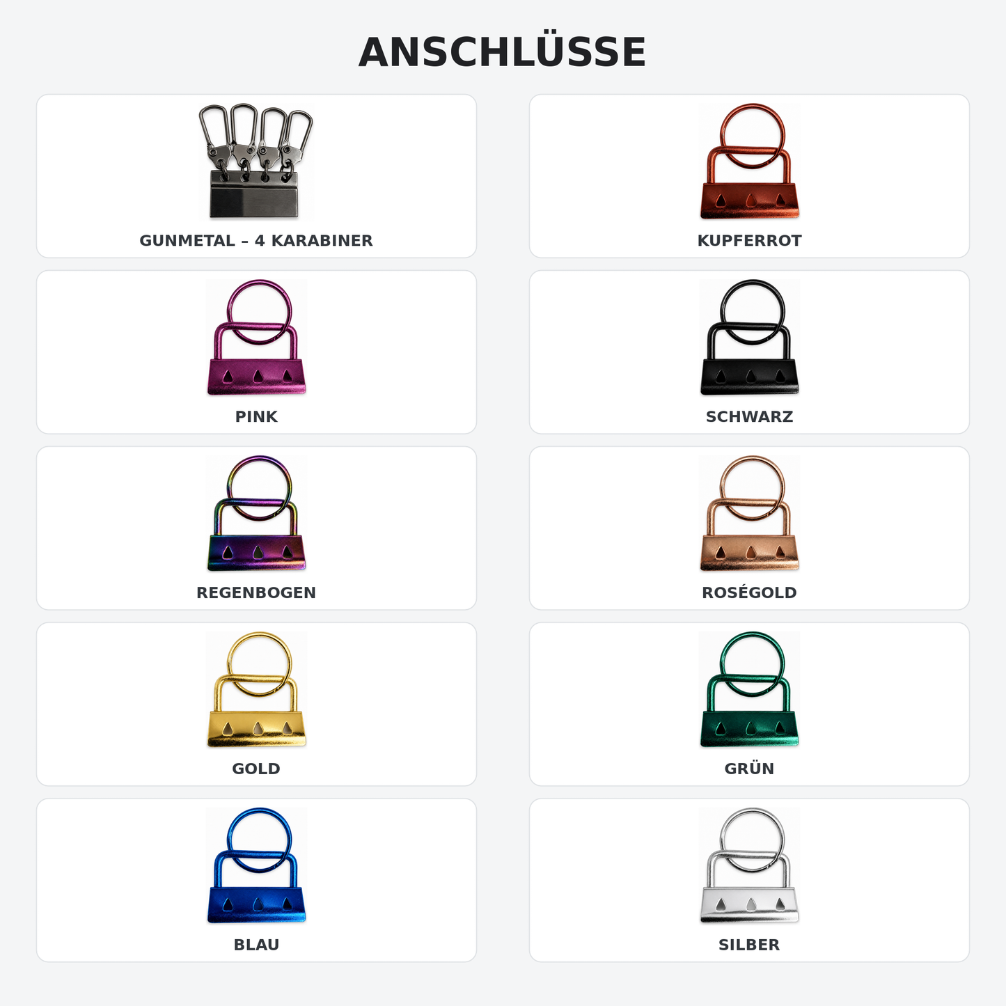 Schlüsselanhänger "WUNSCHTEXT" | verschiedene Farben und Längen | ab 9,99€