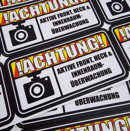 Aufkleber “VIDEOÜBERWACHUNG" 10x5cm
