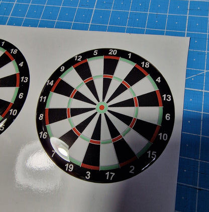 4x 3D-Nabendeckelaufkleber “DARTSCHEIBE" 60mm