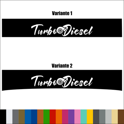Blendstreifen "TURBODIESEL"| Scheibenkeil, Sonnenblende | ab 19,90€