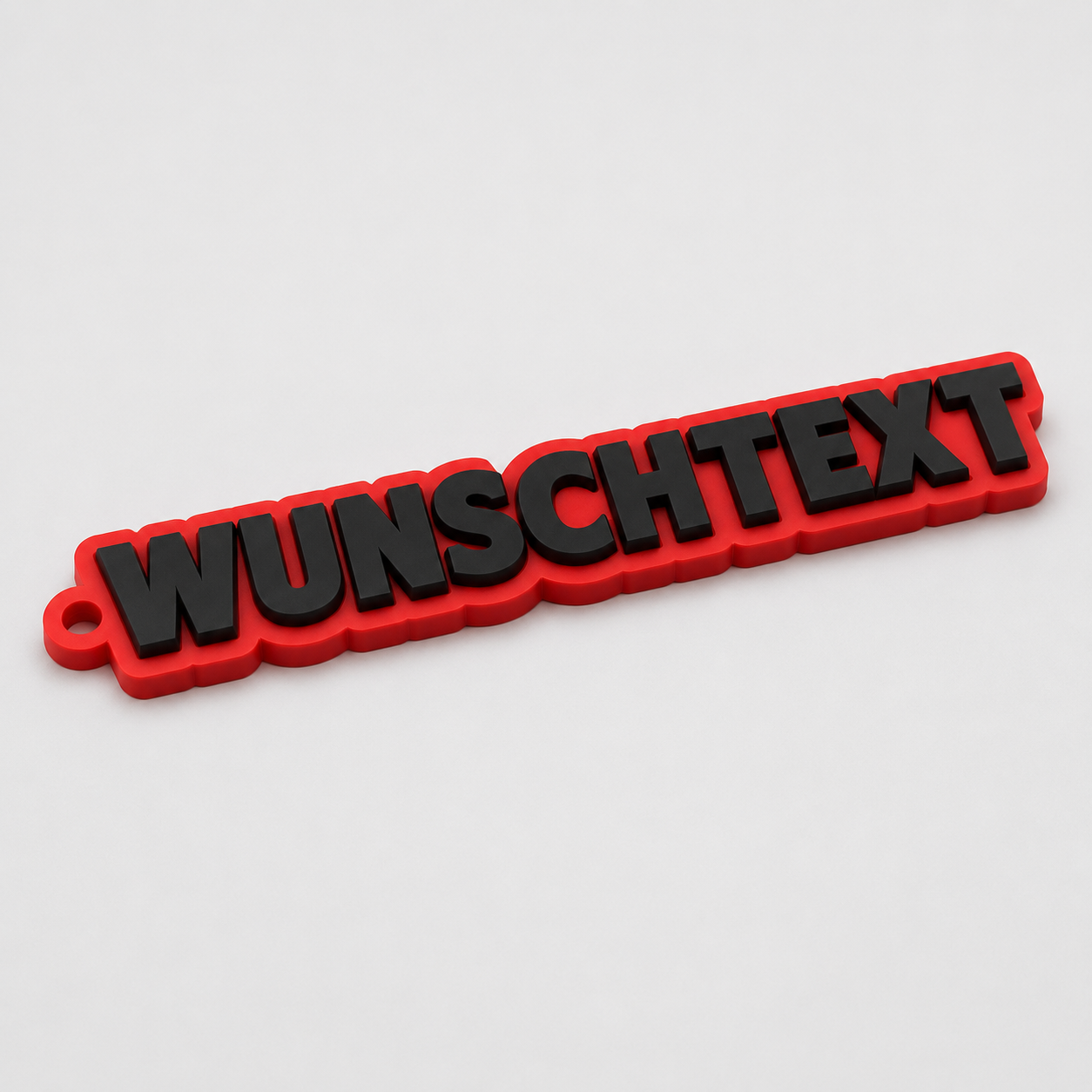 2-farbiger 3D-Schlüsselanhänger mit Wunschtext, personalisierter Anhänger 10 bis 25 cm | ab 12,99€
