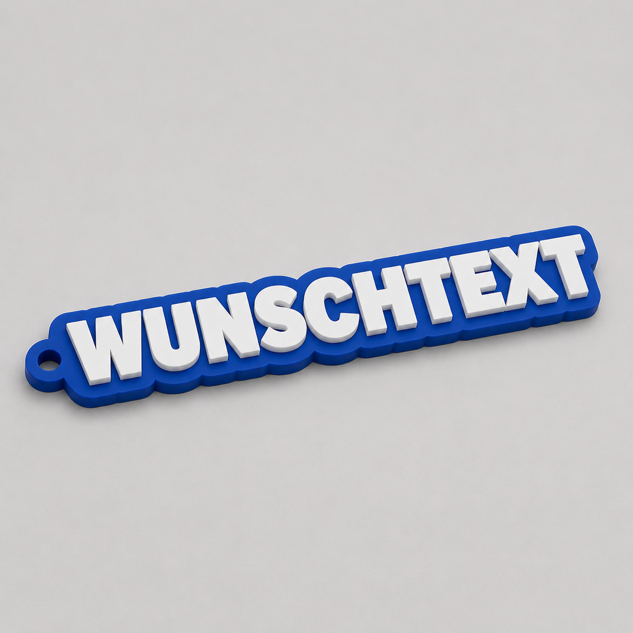 2-farbiger 3D-Schlüsselanhänger mit Wunschtext, personalisierter Anhänger 10 bis 25 cm | ab 12,99€
