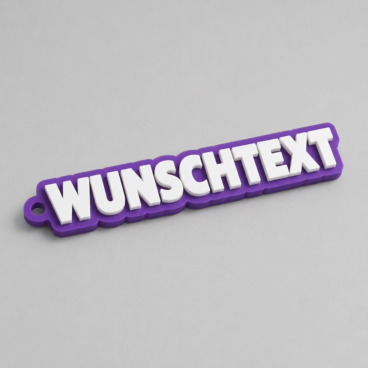 2-farbiger 3D-Schlüsselanhänger mit Wunschtext, personalisierter Anhänger 10 bis 25 cm | ab 12,99€