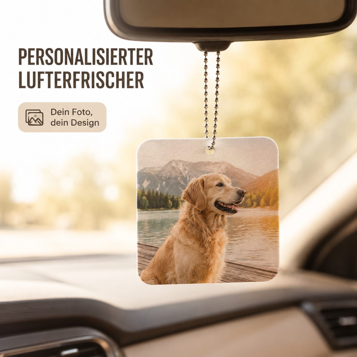 Lufterfrischer "WUNSCHMOTIV" | Quadrat | ab 9,99€