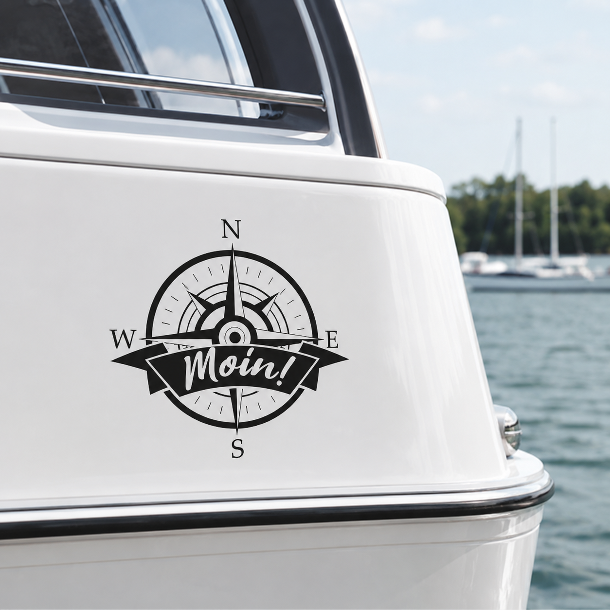 Aufkleber “KOMPASSROSE” maritimer Sticker für Boot, Wohnmobil & Auto | ab 19,99€