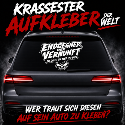 Aufkleber "Endgegner der Vernunft" | 50 bis 90cm | ab 24,99€