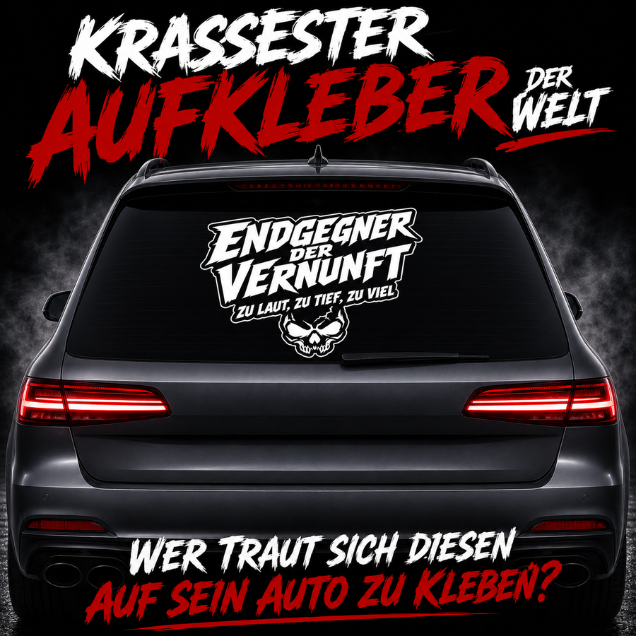 Aufkleber "Endgegner der Vernunft" | 50 bis 90cm | ab 24,99€