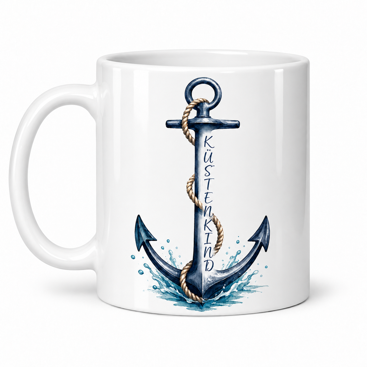 Keramiktasse Küstenkind – Anker, ca. 330 ml