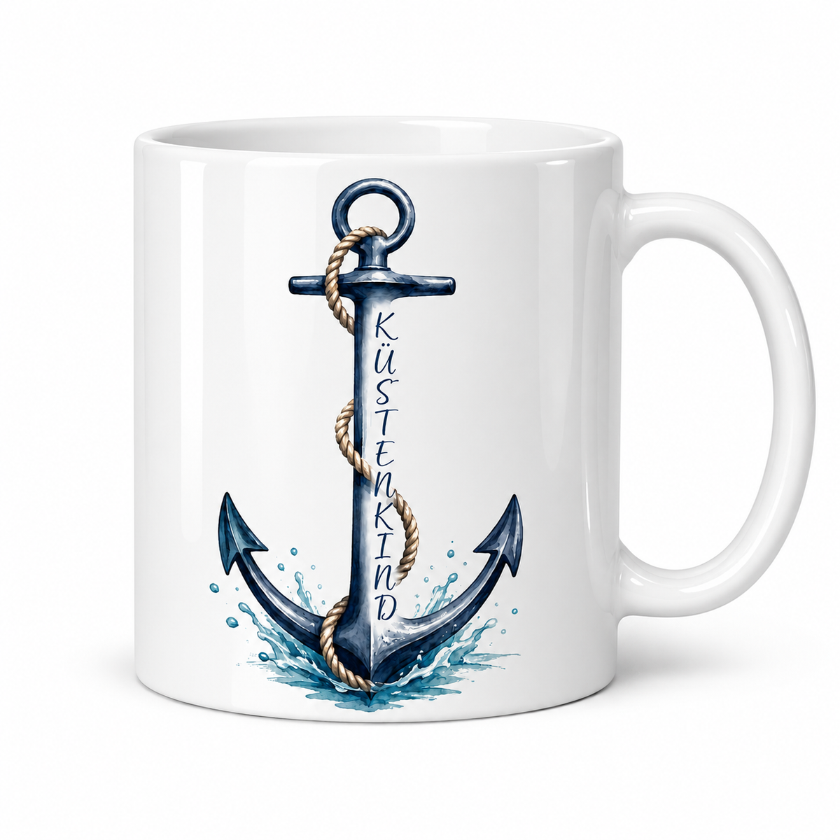 Keramiktasse Küstenkind – Anker, ca. 330 ml