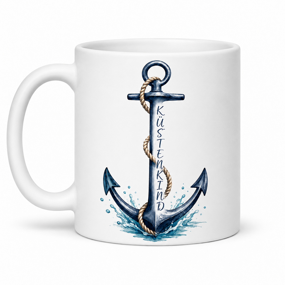 Keramiktasse Küstenkind – Anker, ca. 330 ml
