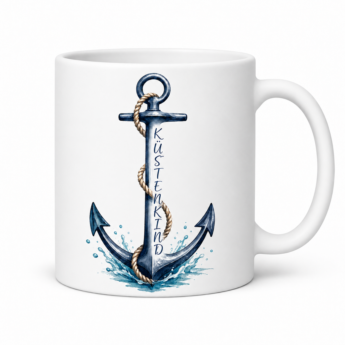Keramiktasse Küstenkind – Anker, ca. 330 ml