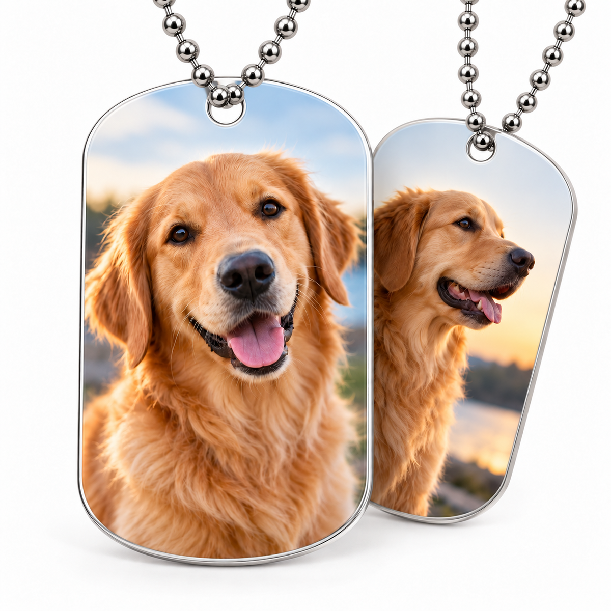 Dog-Tag mit Wunschmotiv – 7 Formen inkl. Kugelkette | ab 9,99€