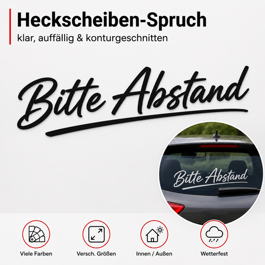 Aufkleber "Bitte Abstand" | 30 bis 60cm | ab 6,99€
