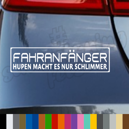 Aufkleber “FAHRANFÄNGER” | 20x5cm