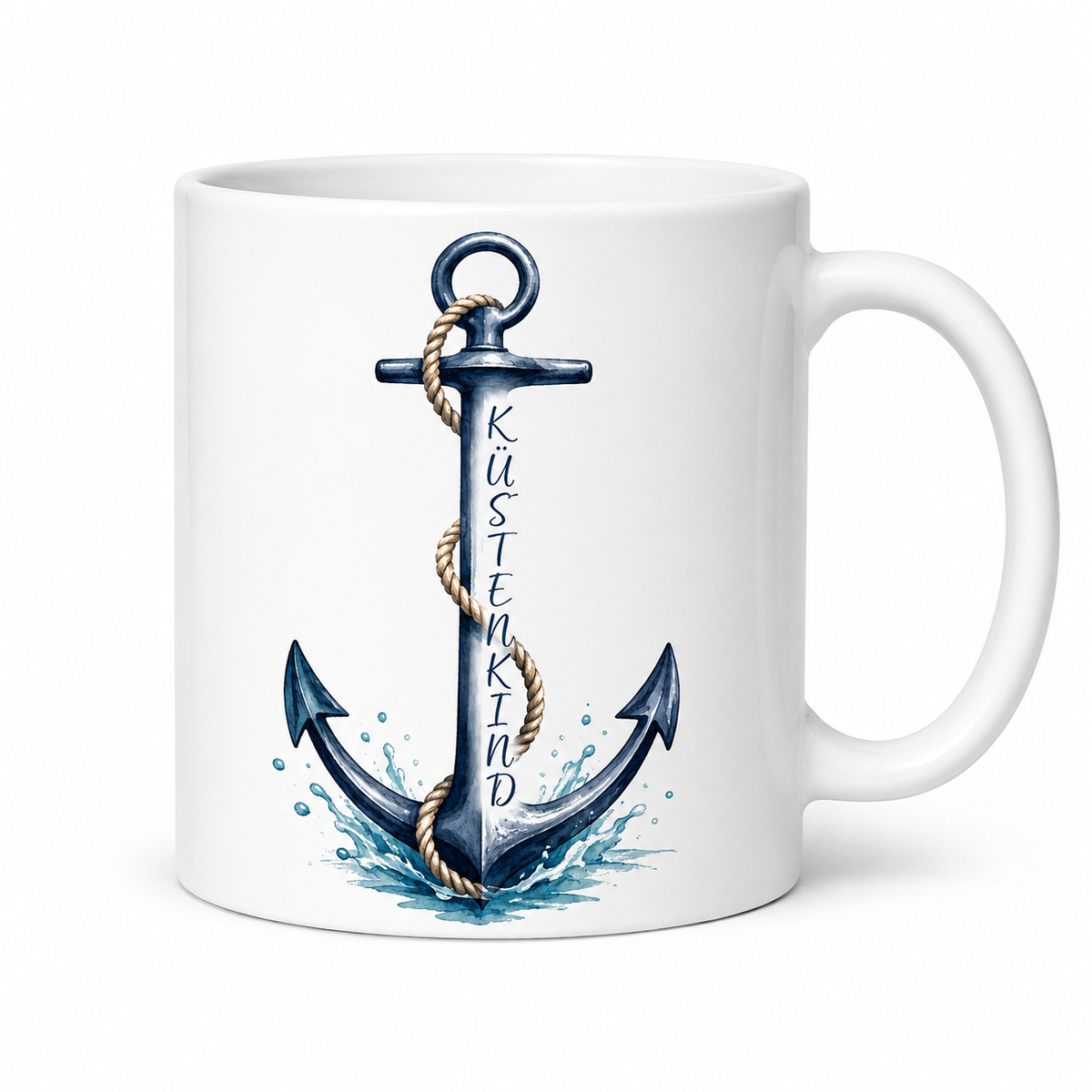 Keramiktasse Küstenkind – Anker, ca. 330 ml