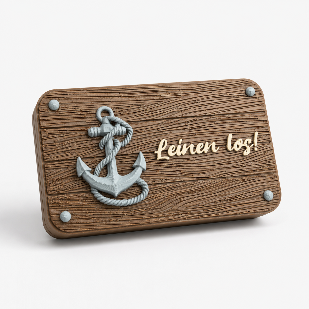 3D gedruckte Ankerbox „Leinen los!“, Geschenkbox, Gutscheinbox | ab 22,90€