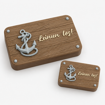 3D gedruckte Ankerbox „Leinen los!“, Geschenkbox, Gutscheinbox | ab 22,90€