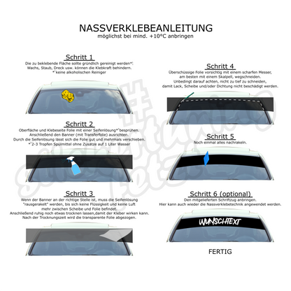 Blendstreifen ohne Text | Scheibenkeil, Sonnenblende | Race-Design | ab 19,90€