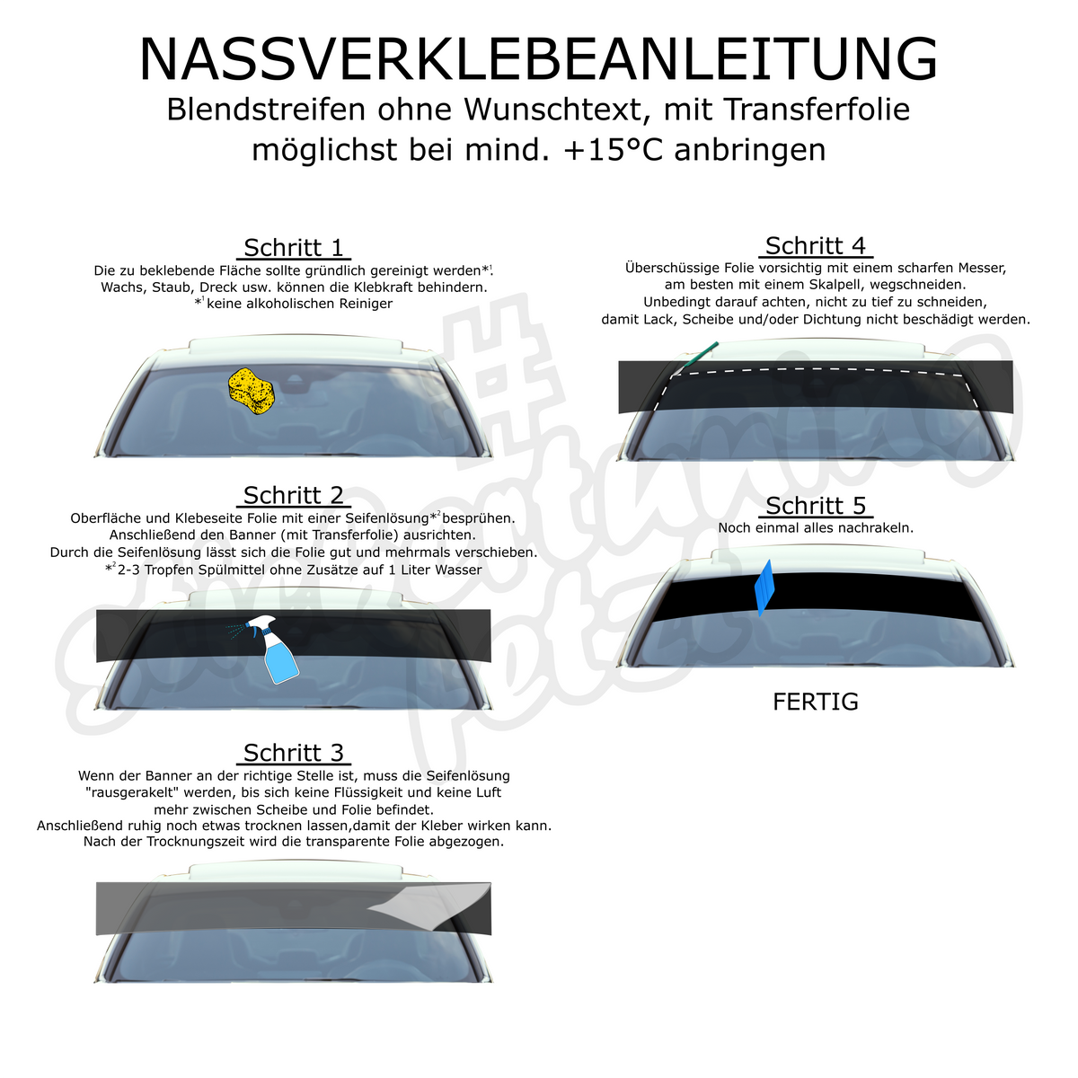 Blendstreifen ohne Text | Scheibenkeil, Sonnenblende | ab 9,90€