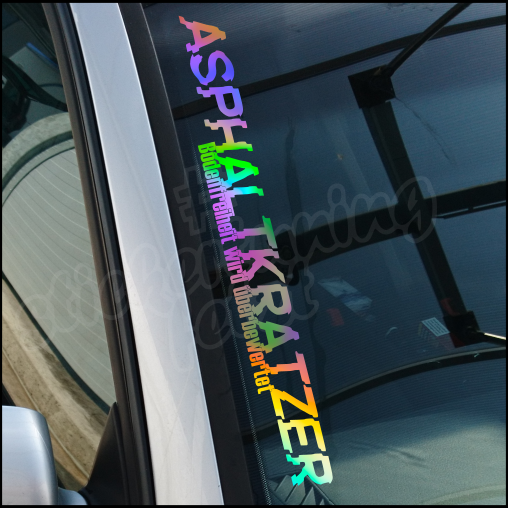 Aufkleber “ASPHALTKRATZER” | Effektfolie | ab 6,99€