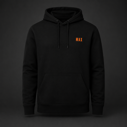 Trucker-Hoodie „AUFTRAG: ANKOMMEN.“ – optional mit Frontname | ab 52,90€