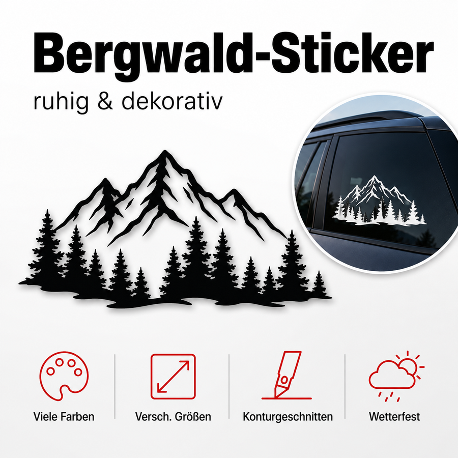 Aufkleber "Bergwald" | 50 bis 120cm | ab 16,99€