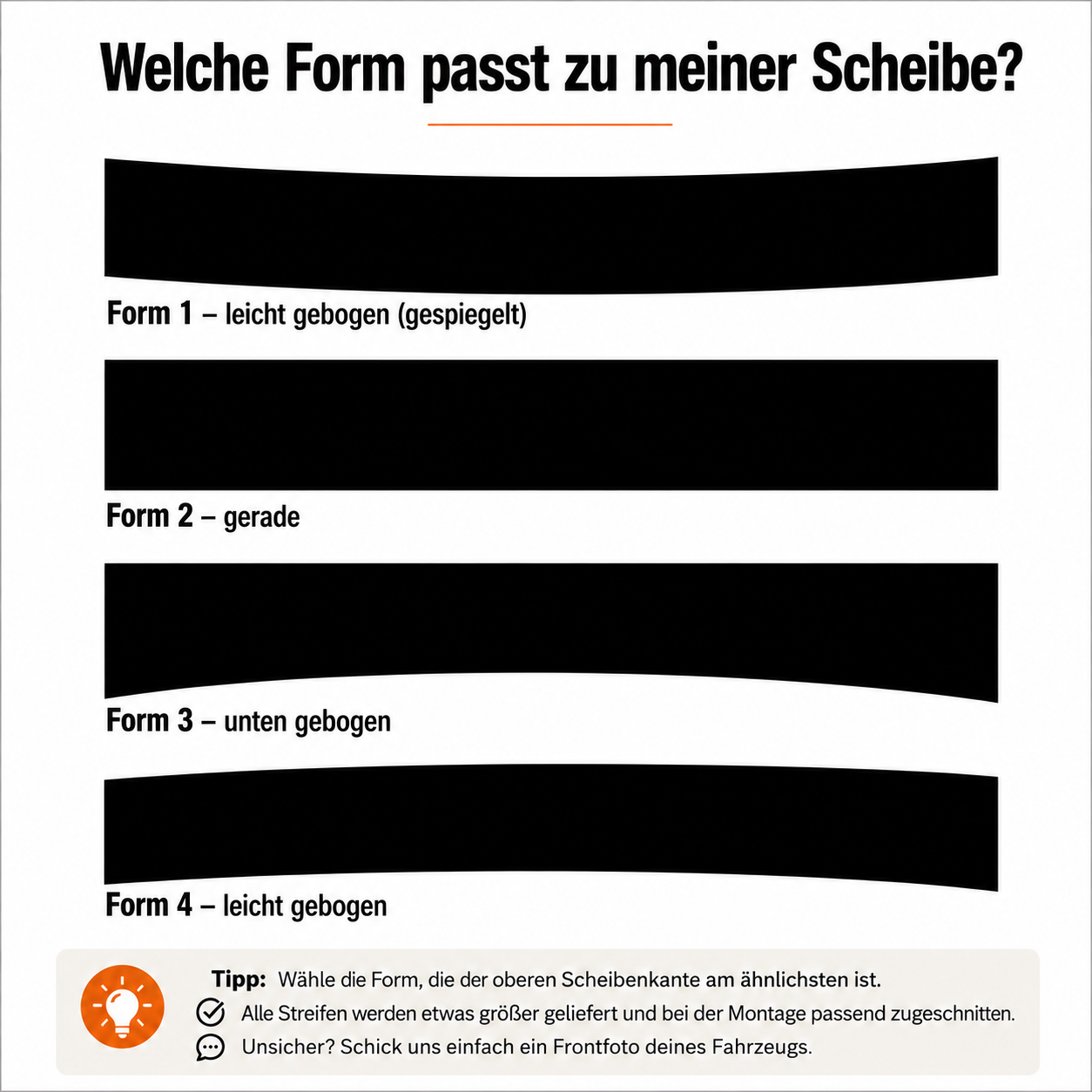 Blendstreifen ohne Text | Scheibenkeil, Sonnenblende | ab 9,90€