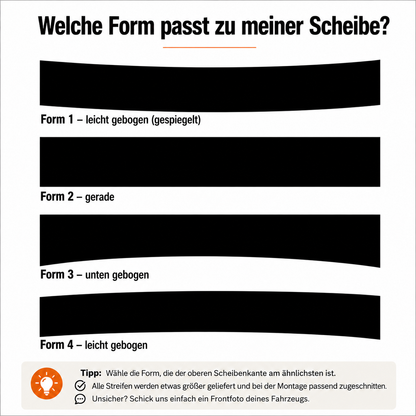 Blendstreifen ohne Text | Scheibenkeil, Sonnenblende | ab 9,90€
