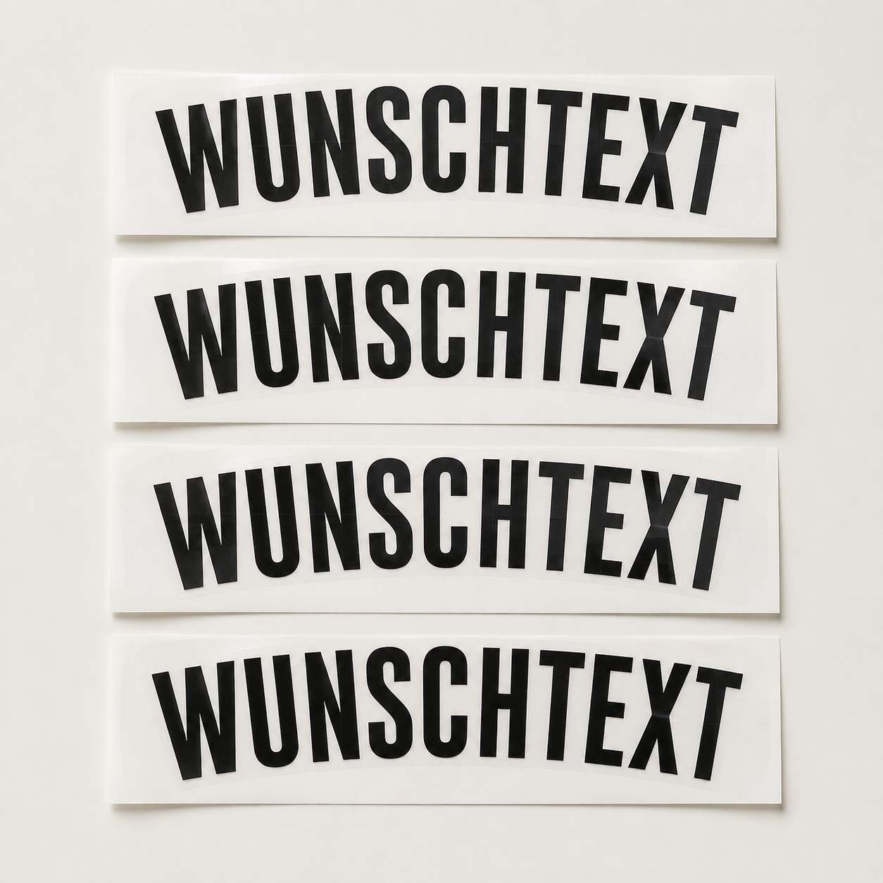 Gebogene Bremssattel-Aufkleber mit Wunschtext – 4er-Set | bis 20 cm