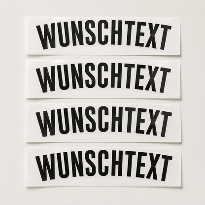 Gebogene Bremssattel-Aufkleber mit Wunschtext – 4er-Set | bis 20 cm
