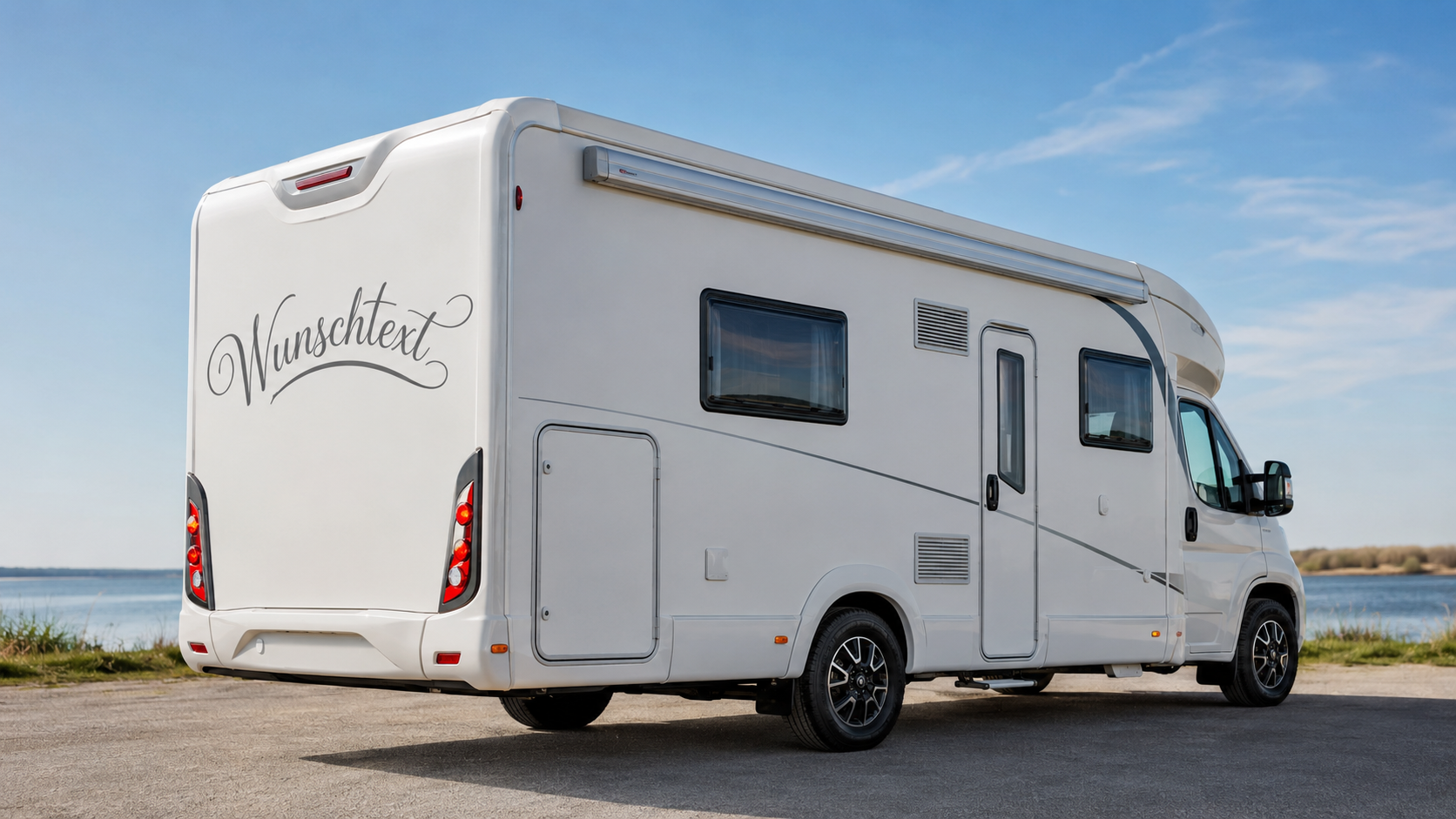 Wunschtextaufkleber für Camper und Wohnmobil